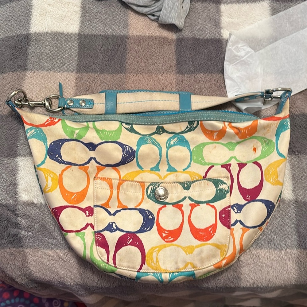 Multi Colored Coach Bag